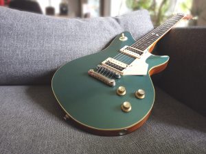 Couch shot of an aging Pelham Blue Quarzo. The color get greener with time.